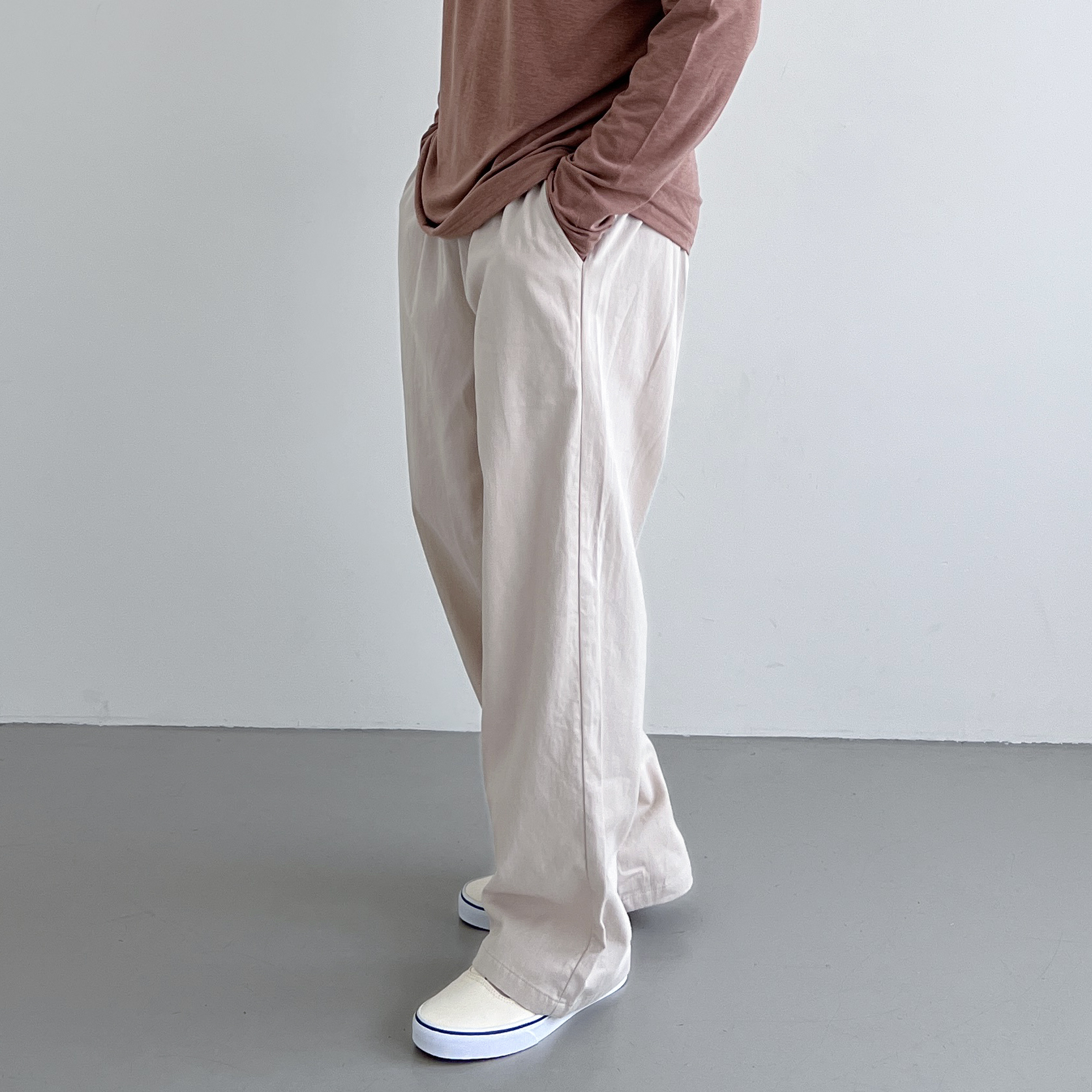 남자백바지 남자와이드팬츠 벌룬팬츠 통바지 - 상세 이미지 3