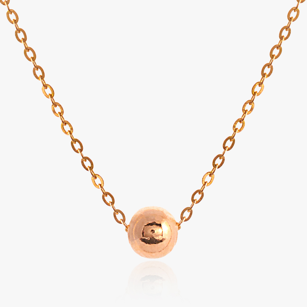 14k 심플 볼 금 목걸이