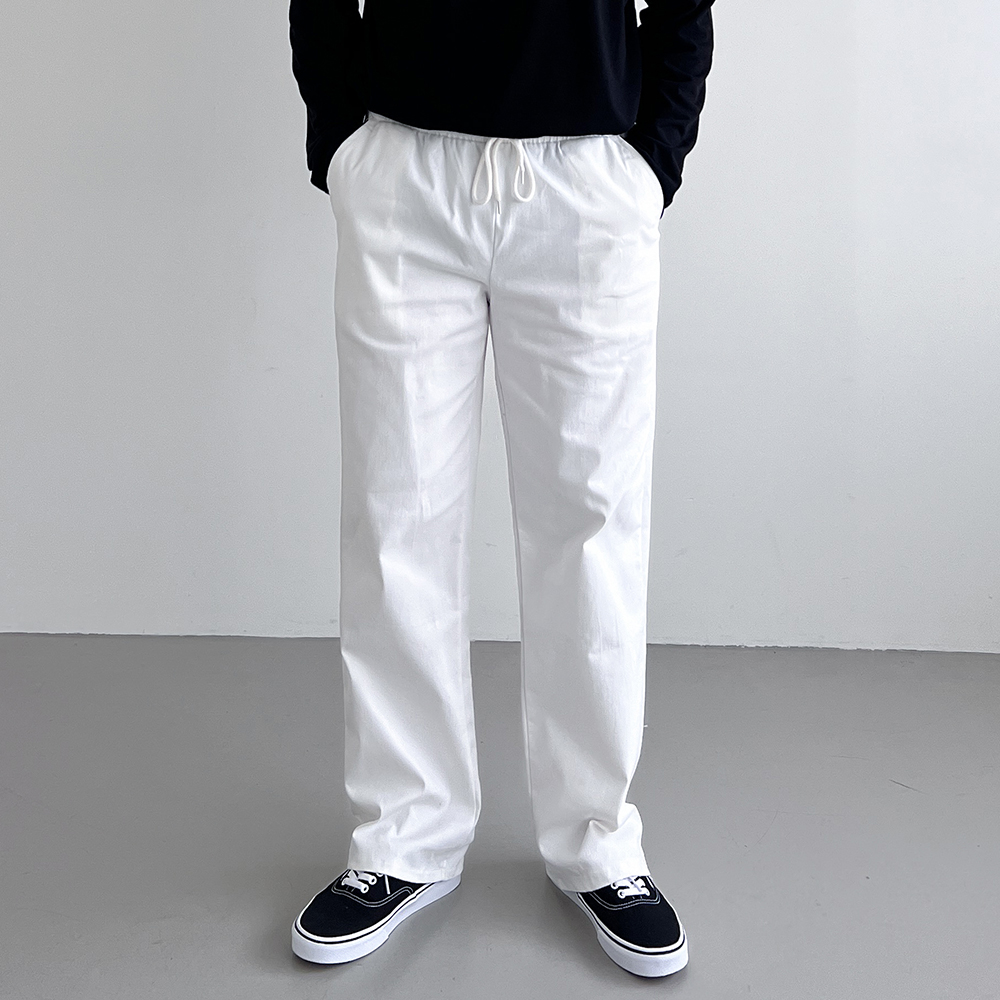 남자치노팬츠 남자세미와이드팬츠 면바지 백바지 - 상품 이미지