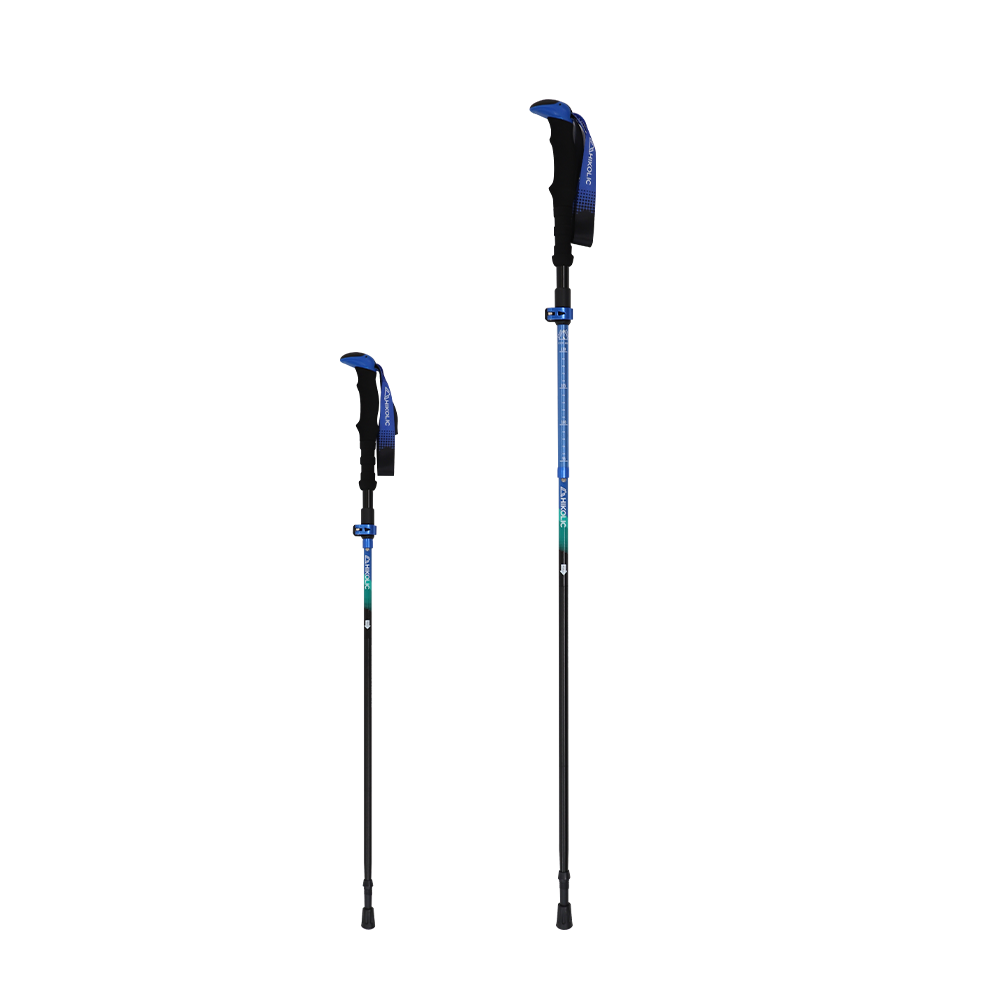 등산스틱 2개 1세트 두랄루민 7075 튼튼한 접이식 5단 노르딕워킹