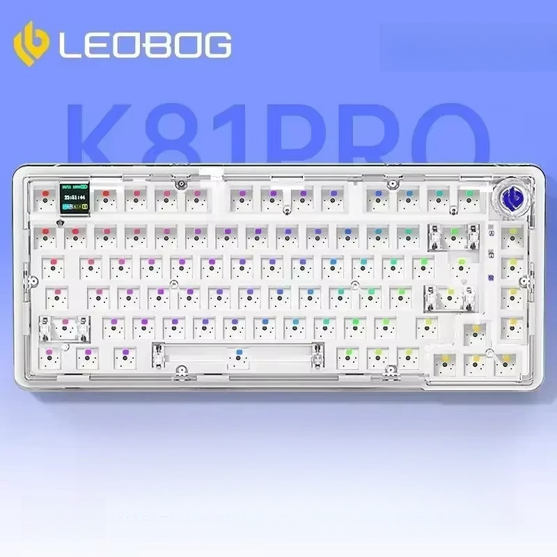 LEOBOG K81Pro 기계식 키보드 3모드 키트 핑크 - 상세 이미지 3