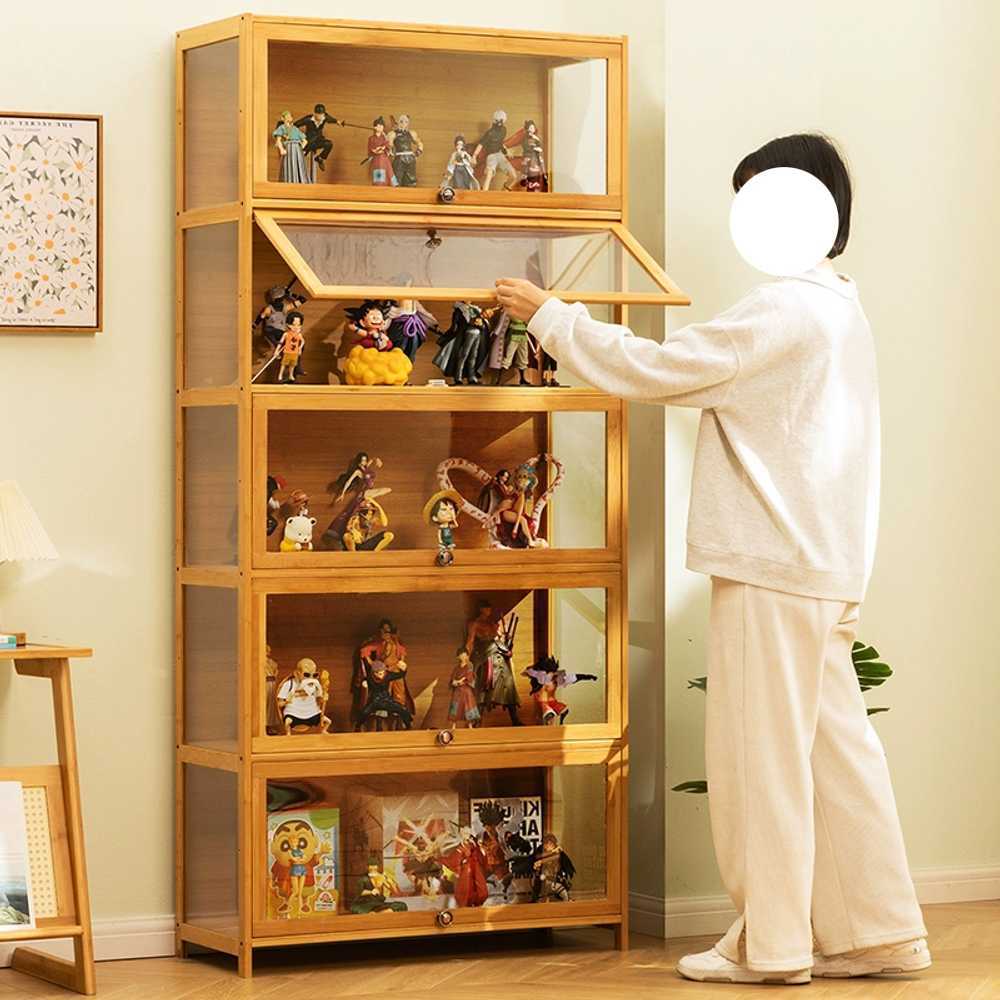 피규어 장식장 원목 진열대 보관함 대형 프라모델 60cm - 상세 이미지 3