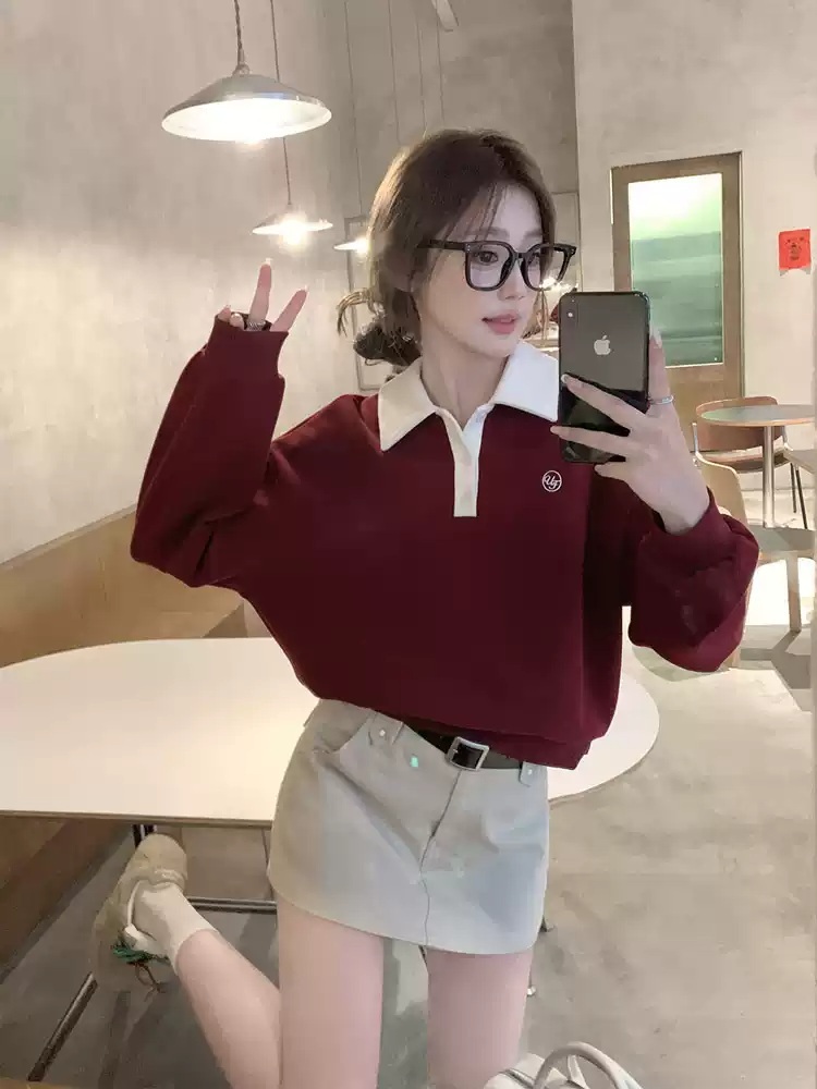 밉지않은 관종언니 이지혜 맨투맨 카라넥 데일리 의상 옷 패션 - 상세 이미지 2