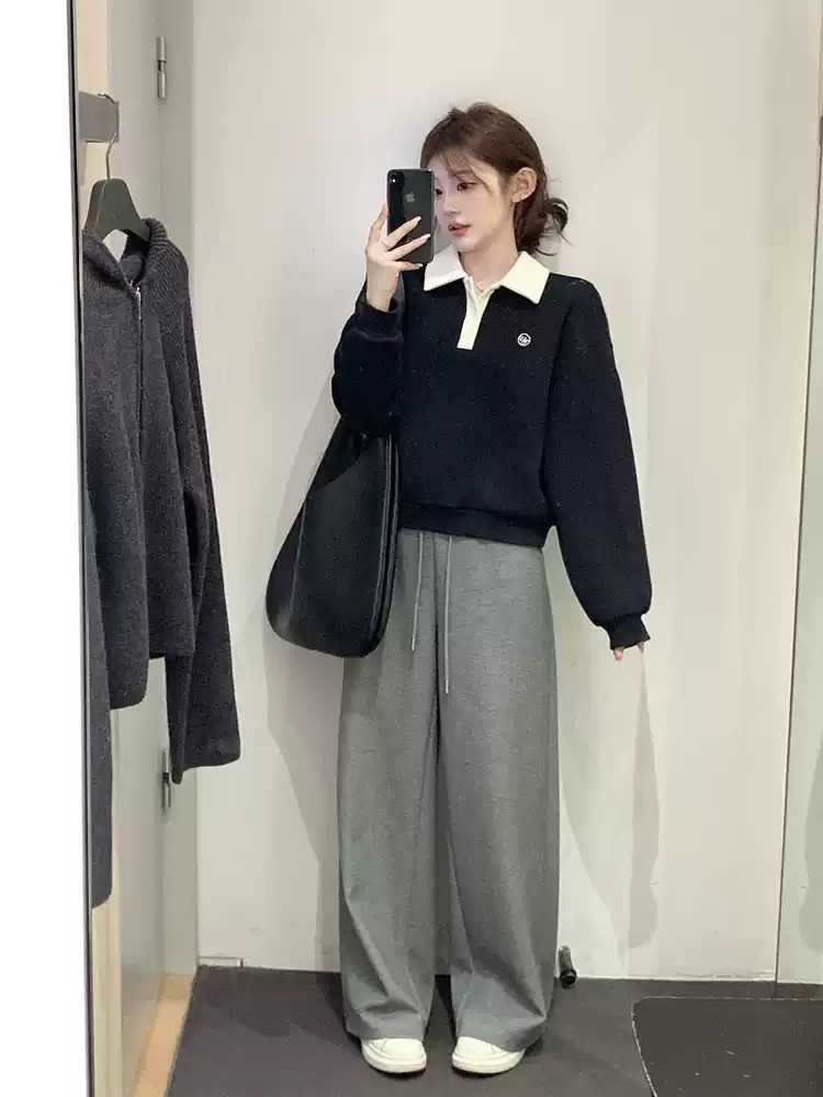 밉지않은 관종언니 이지혜 맨투맨 카라넥 데일리 의상 옷 패션 - 상세 이미지 5
