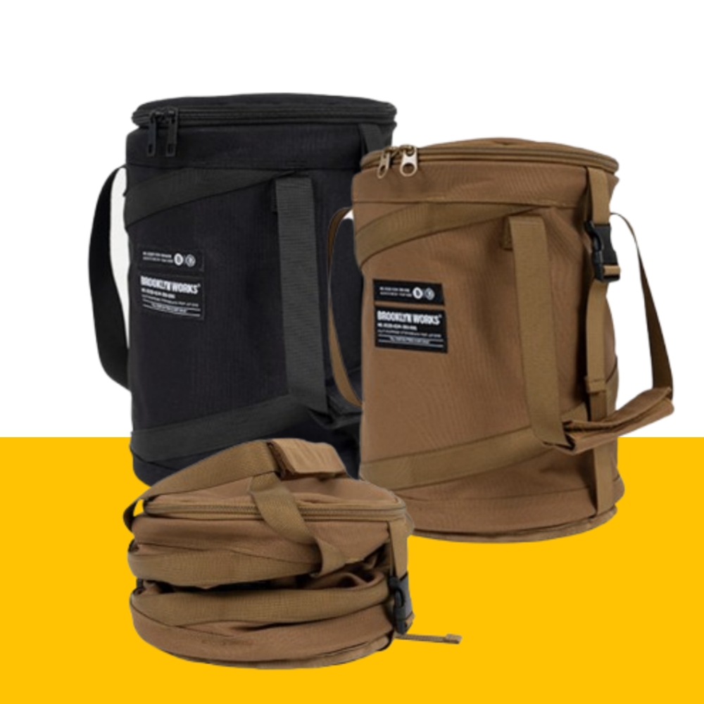 브루클린웍스 가방 팝업백 미니 접이식 휴지통 수납가방 캠핑가방 파우치 정리 보관