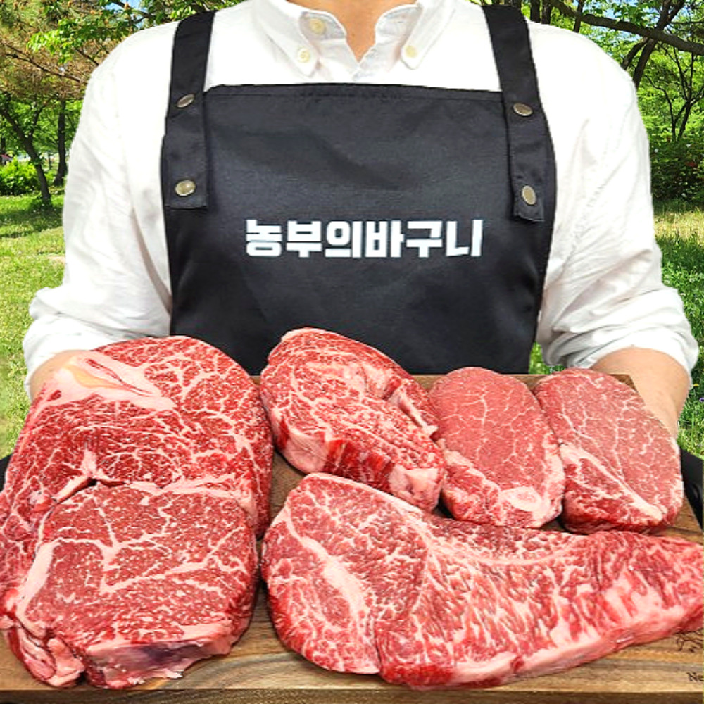 소백산 투뿔 한우 새우살 채끝살 꽃등심 제비추리 소고기 - 상품 이미지