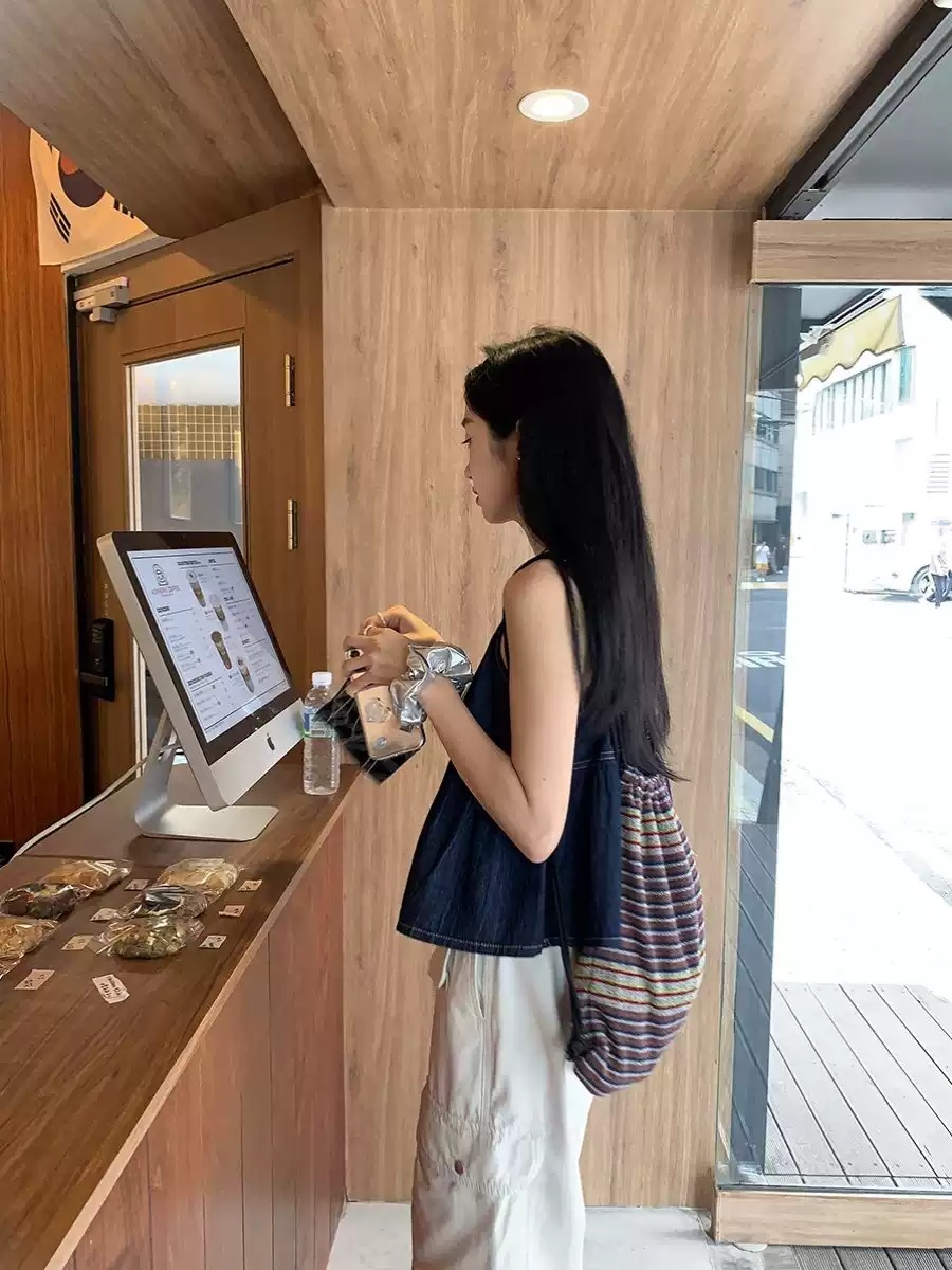 돌싱포맨 156화 윤가이 뷔스티에 민소매 데님 레이어드 의상 옷 패션 - 상세 이미지 4