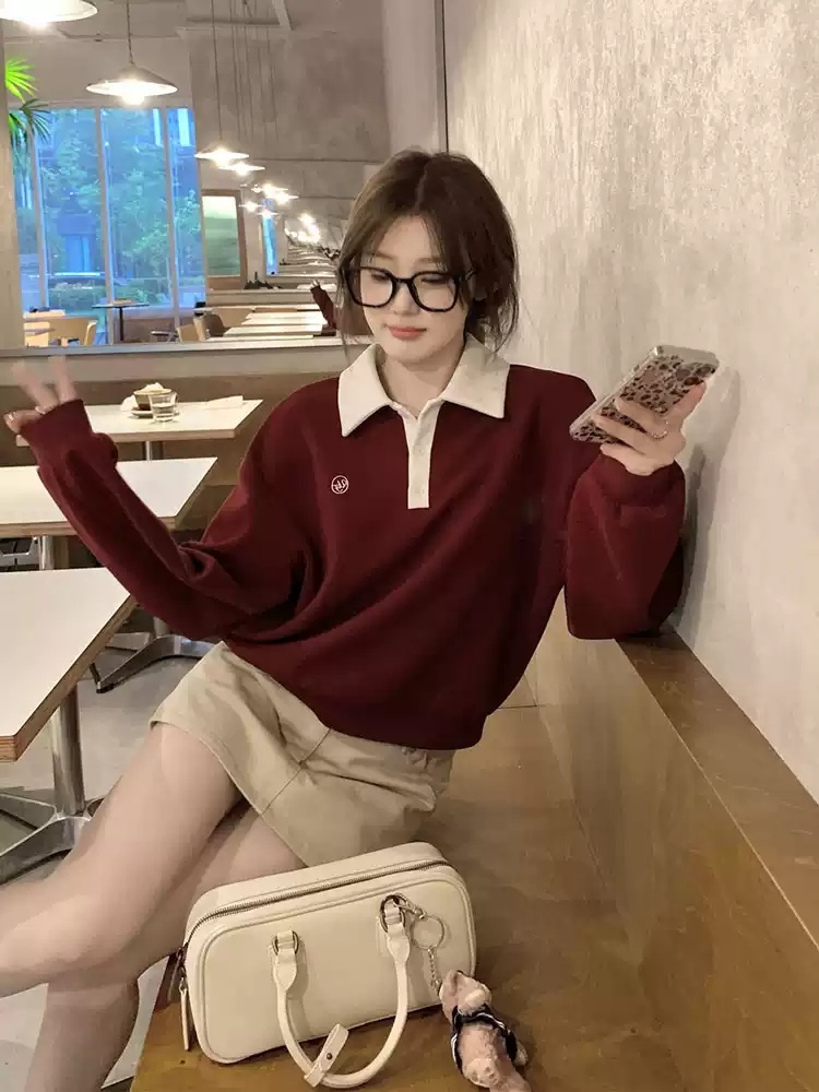 밉지않은 관종언니 이지혜 맨투맨 카라넥 데일리 의상 옷 패션 - 상세 이미지 4