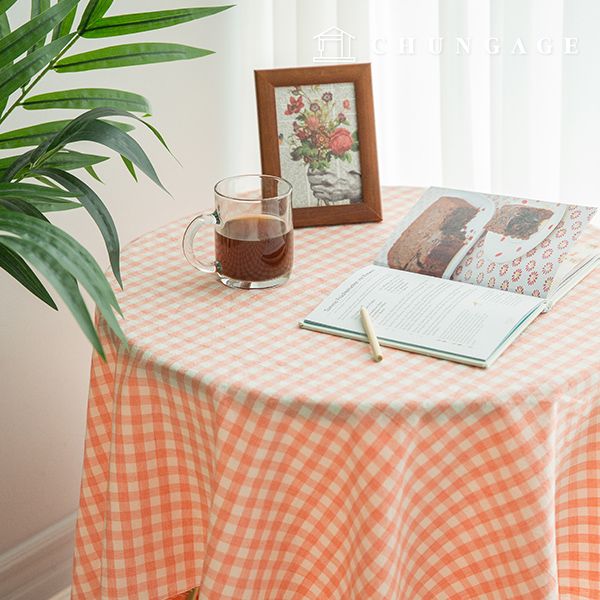방수 감성 빈티지 식탁보 면 테이블보 체크 멜란지 무지 식탁커버 돌상 행사용테이블보 90x160