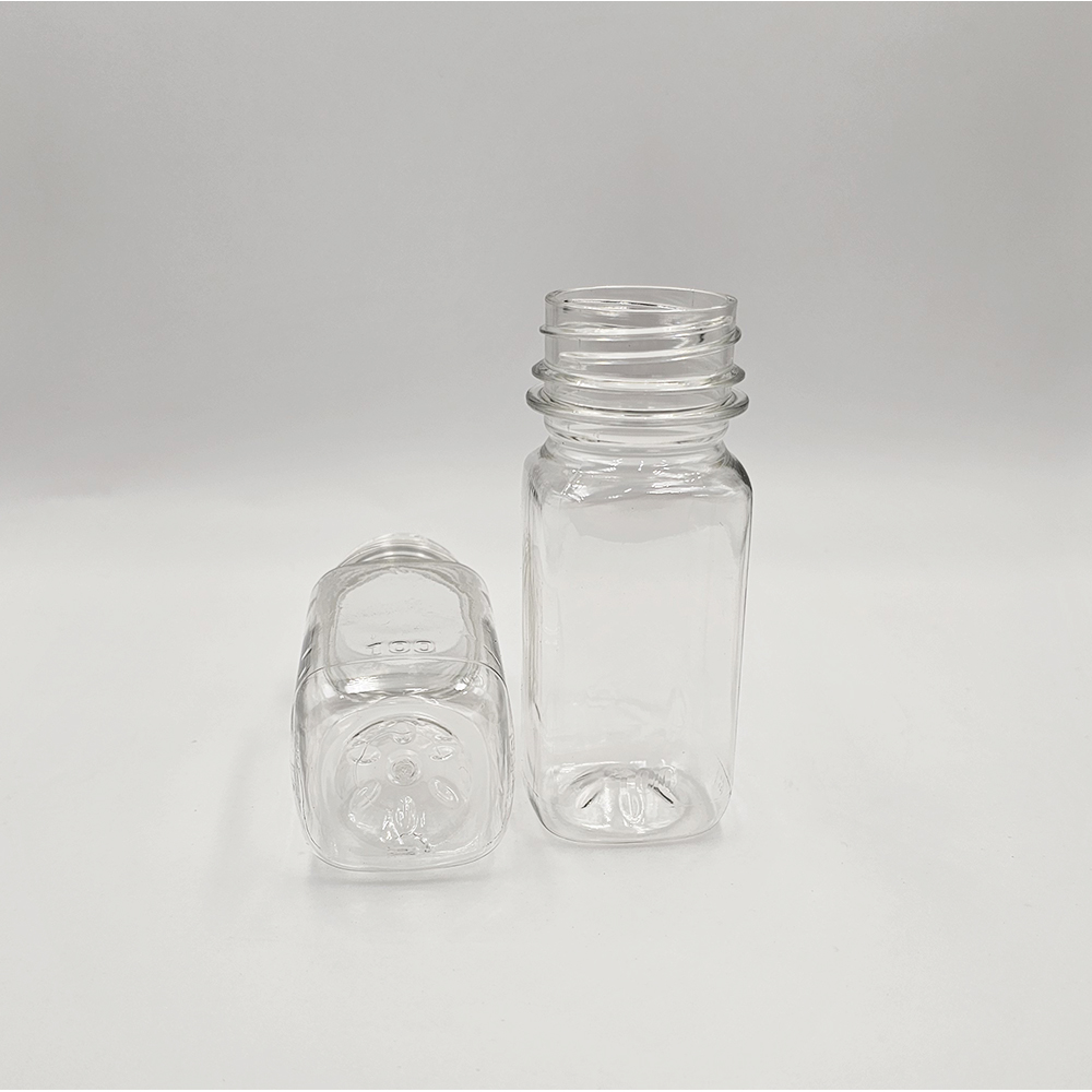 [보틀스] 100미리 사각 미니 음료 페트병 38파이 플라스틱병 100ml 주스병 공병 - 상세 이미지 4