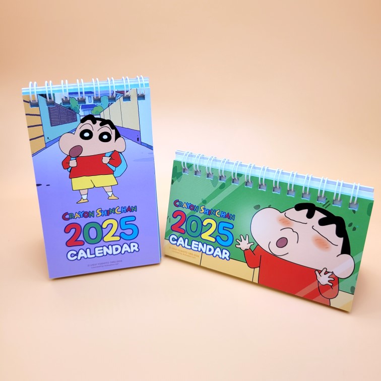 2025년 미니달력 짱구 탁상달력 2025 귀여운 초미니 25년 작은 스케줄러 가로형 굿즈 - 상세 이미지 2