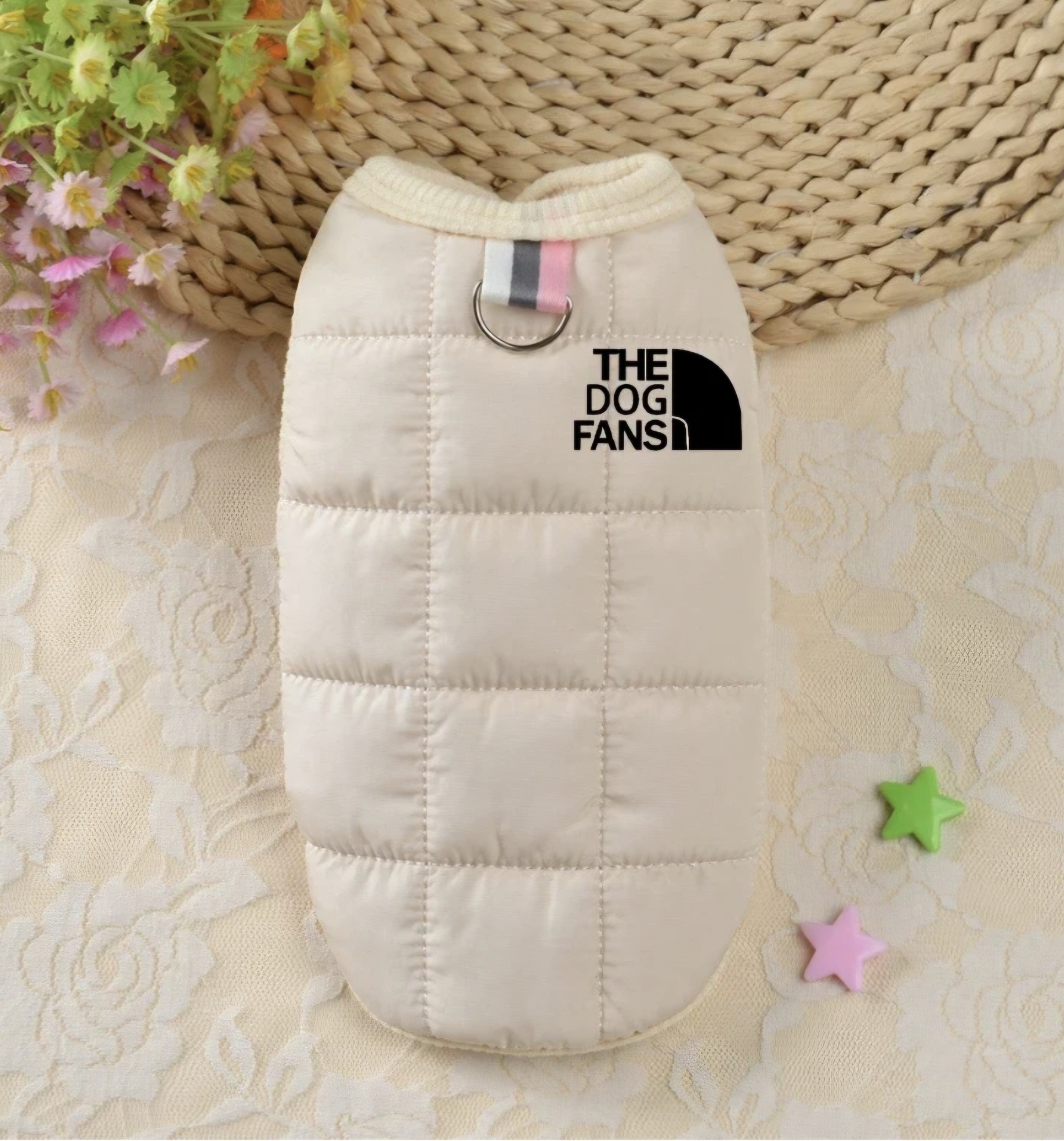 펫드로왕 강아지 겨울기모패딩조끼 명품패딩 럭셔리 소형견 하네스패딩 - 상세 이미지 4