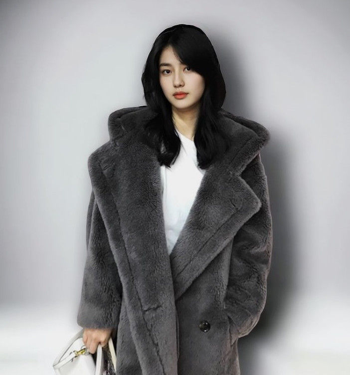 리얼 양털 테디베어 롱코트 고급스러운 데일리 겨울 퍼 아우터 판매처 상세 정보 이미지 3