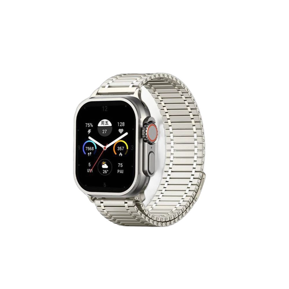 애플워치 10세대 체인 밀라노 스트랩 메탈 자석 밴드 블랙 밀라노 마그네틱 체인 AppleWatch 10세대 42MM - 상품 이미지