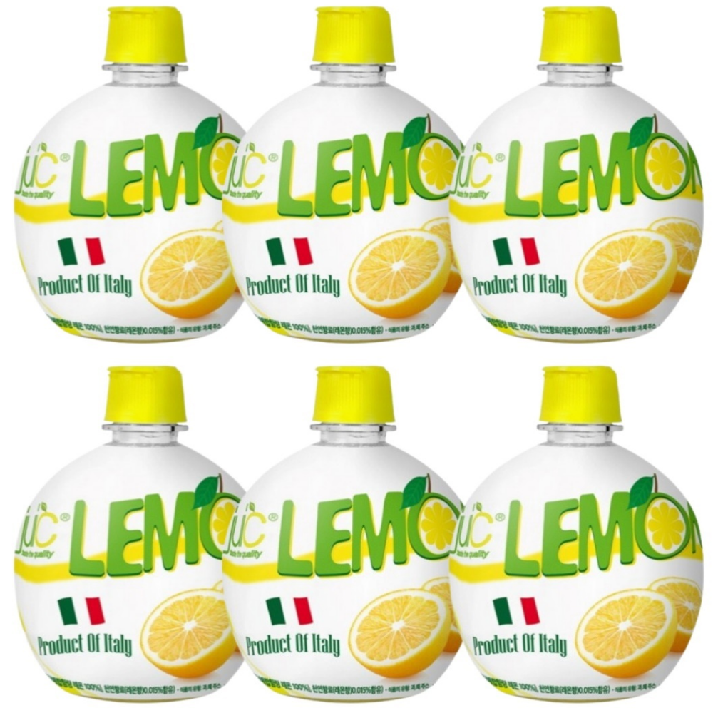 레몬즙 100% 레몬원액 착즙 레몬주스 200ml 6개세트 박대표마켓 - 상품 이미지