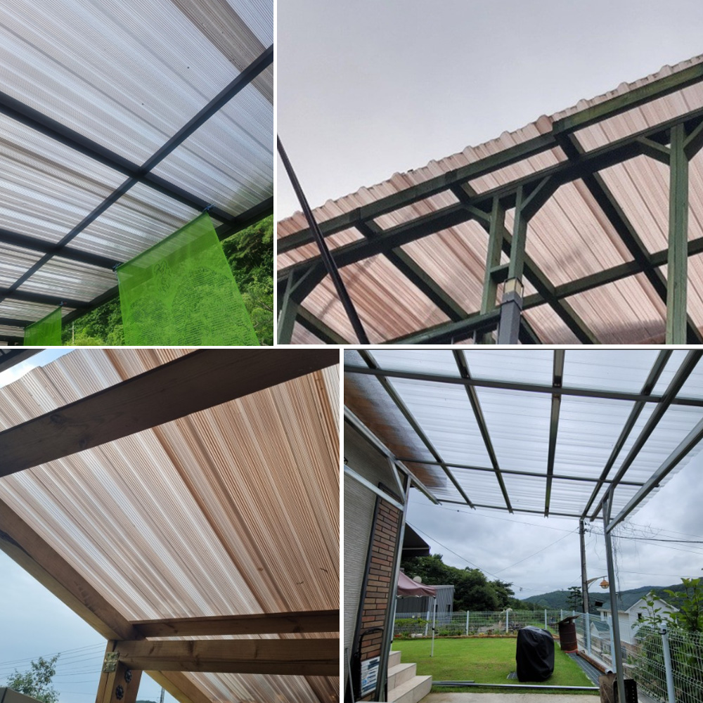 복층렉산 골판 폴리카보네이트 아크릴 지붕 지붕재 PC 랙산 판넬 3t 1000x1800