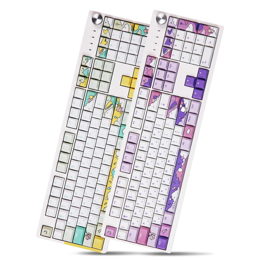 가츠 X504프로 화이트 무소음 아이 패드 폰 갤럭시 탭 유 무선 블루투스 커스텀 풀윤활 키보드