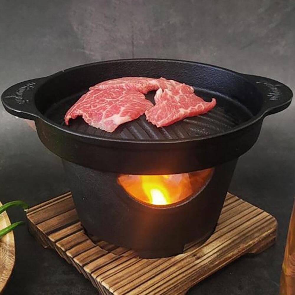 미니 무쇠 고체연료 화로대 소고기 그리들 가정용 실내 개인 집에서불명 화롯대 혼밥 혼술