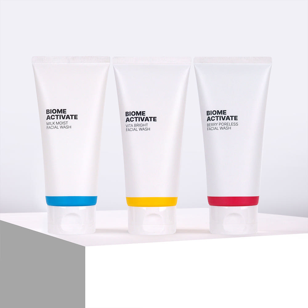 바이옴 액티베이트 [바액] [2개묶음] 페이셜 워시 [120ml] 쫀쫀탄력거품 촉촉 맑음 생기 매끈 마일드클렌징 비건밀크 비타민 베리추출물