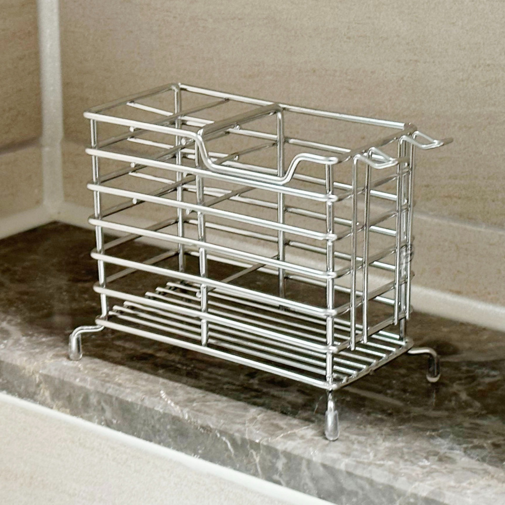 올지 스파이더 칫솔꽂이 면도기 걸이 치약 거치대 통 욕실 화장실 4인 4구, 스텐