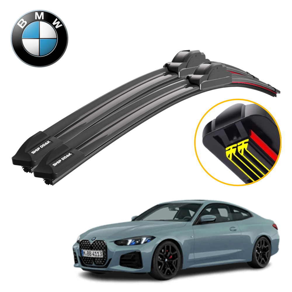 1+1 쉽딱 BMW 4시리즈 전차종 트리플X2 하이브리드 와이퍼 블레이드 윈도우브러쉬 - 메인 이미지