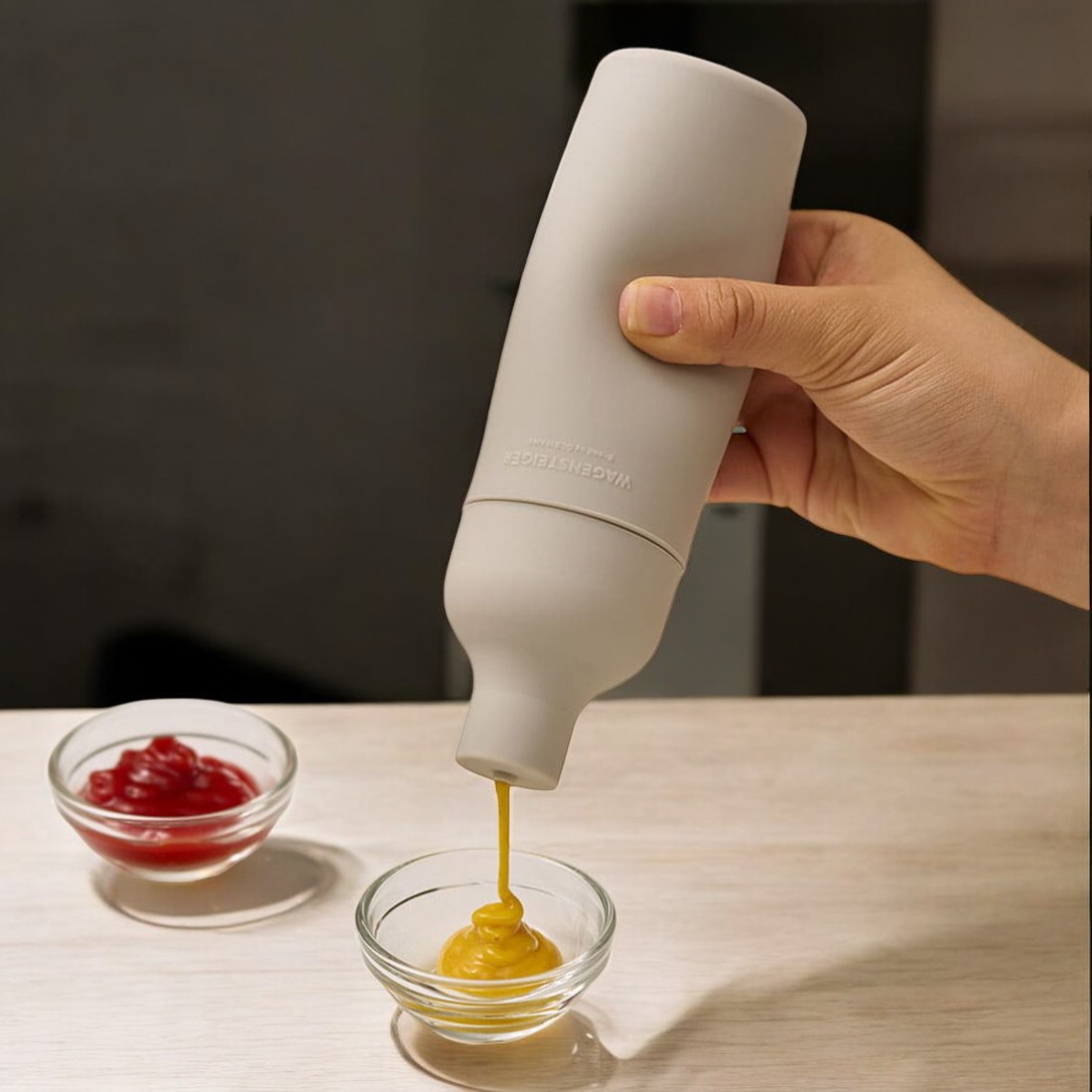 킨포크 꿀소분용기 굴소스펌프 케첩통 마요네즈 실리콘소스통 소스튜브 150ml - 메인 이미지