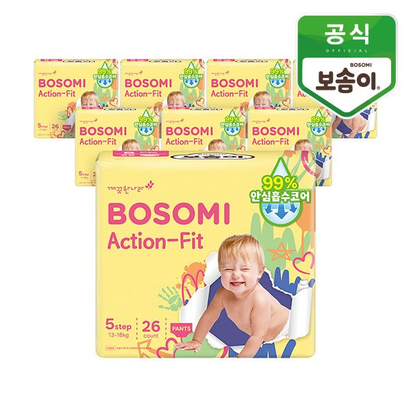 보솜이 액션핏 팬티 특대 26매 x 8팩 - 메인 이미지