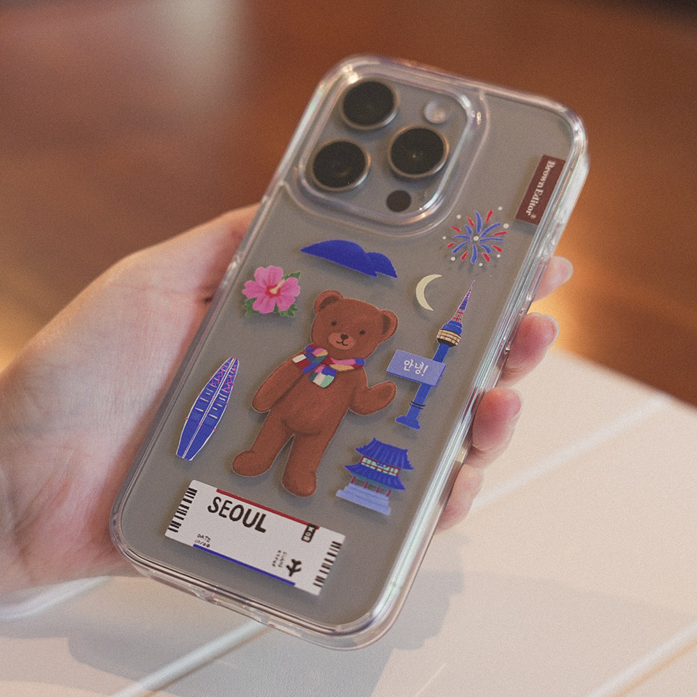 브라운에디터 곰돌이 서울 젤리하드 폰케이스 여행시리즈 - 상세 이미지 3