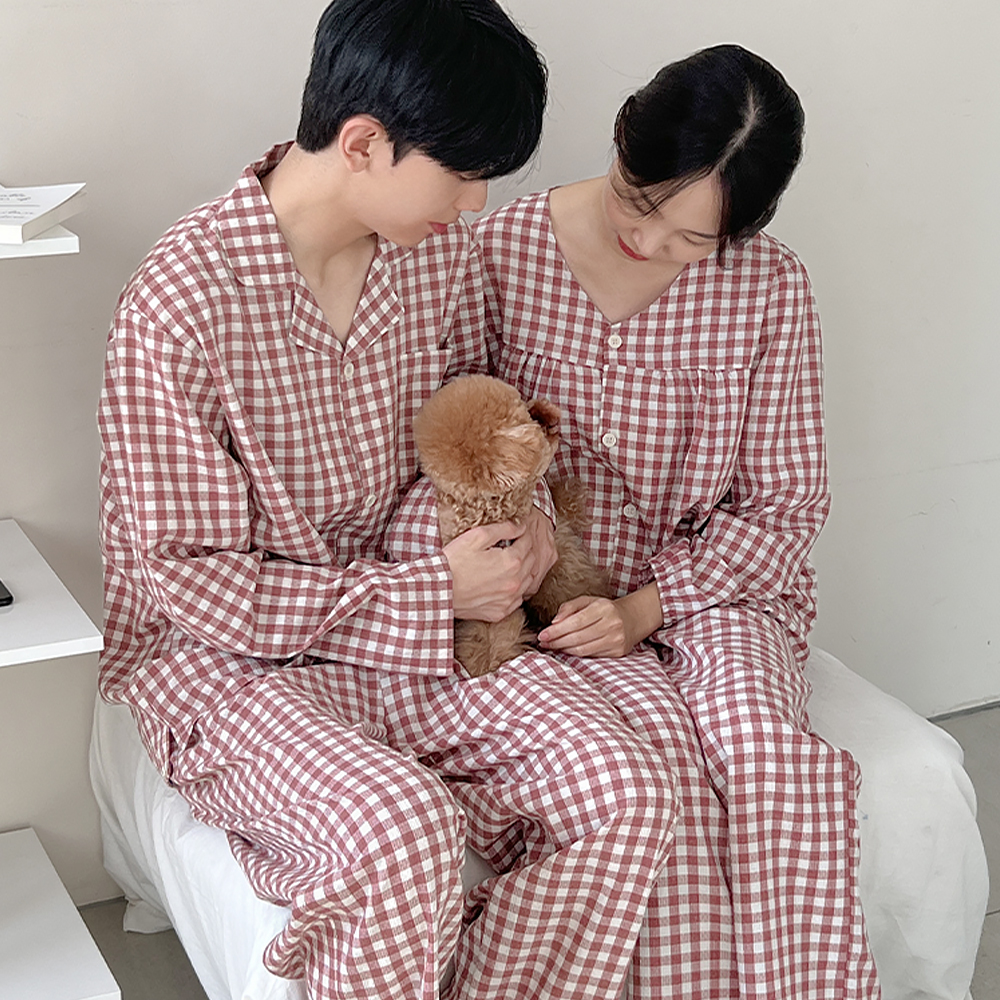 위티 체크 강아지잠옷 반려견 펫파자마 2color - 상세 이미지 3