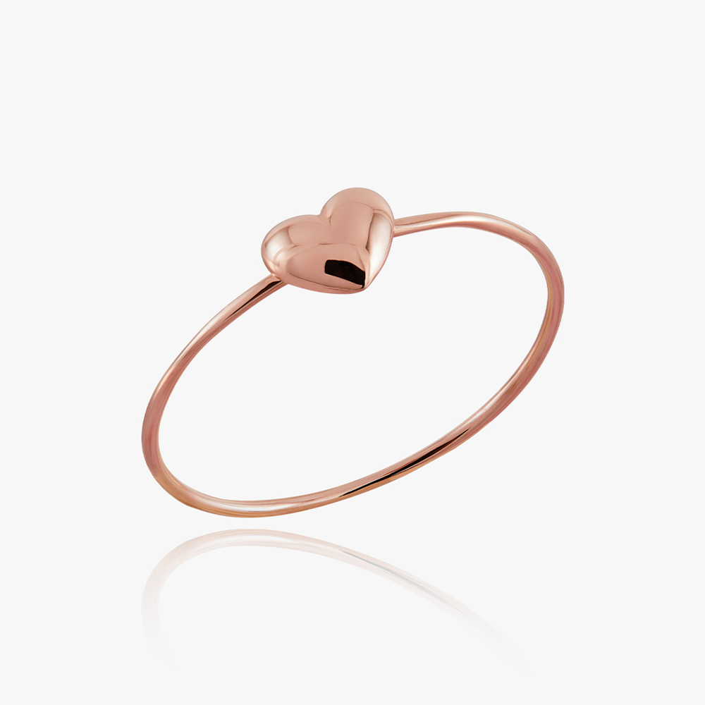 14K 통통 하트 미스 링 금 실 반지