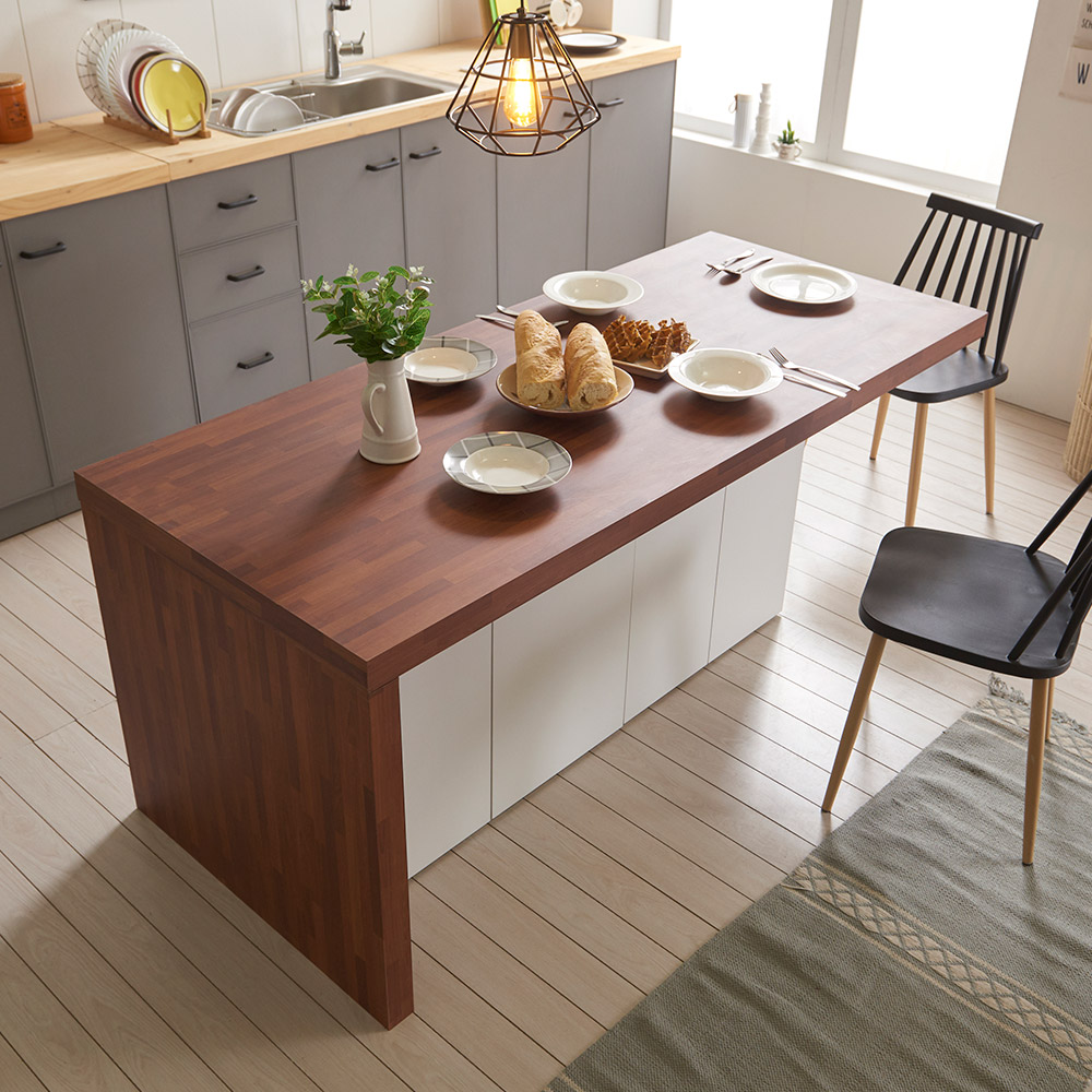 장인가구 프라임 1800 수납형 아일랜드 식탁 홈바테이블