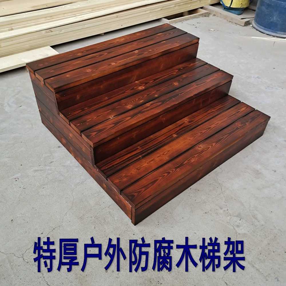 나무 계단 층계 디딤대 반려견 어르신 현관 가정용 40x60x40cm - 상세 이미지 4