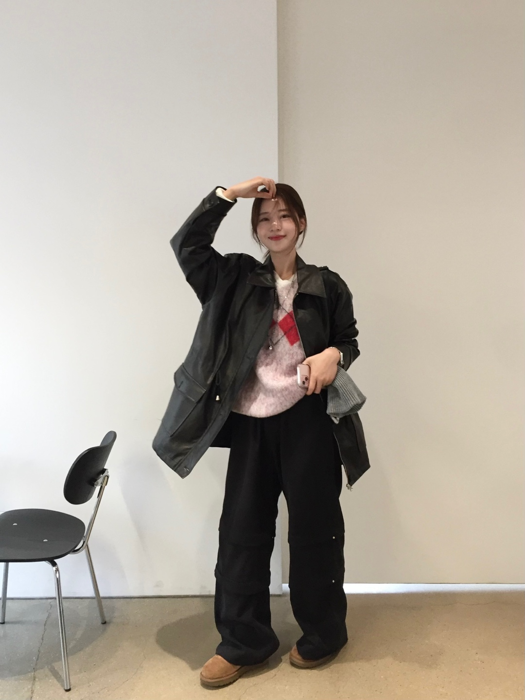 [겨울커플룩❤️/고급]아가일 니트 모헤어 브이넥 겨울니트 상세 이미지 14