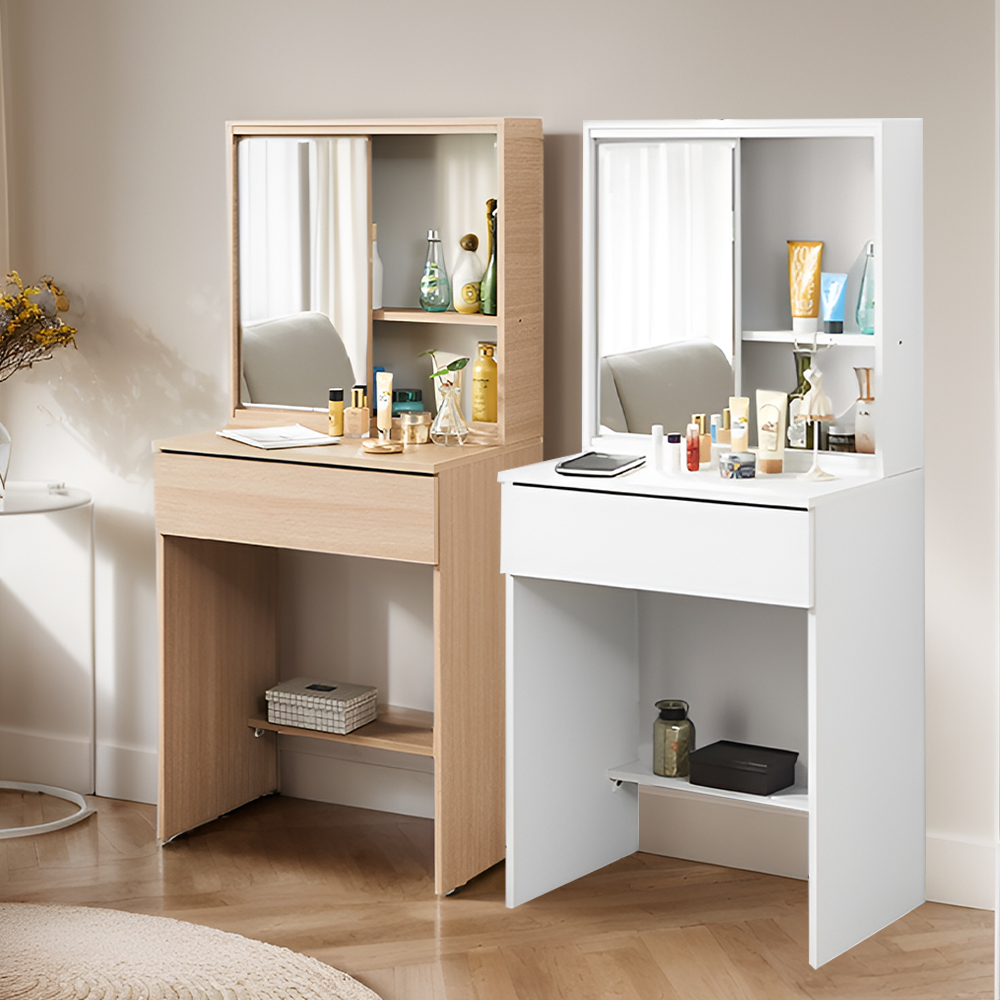 아실리 슬라이딩거울화장대 초등학생화장대 중학생 화장대겸서랍장