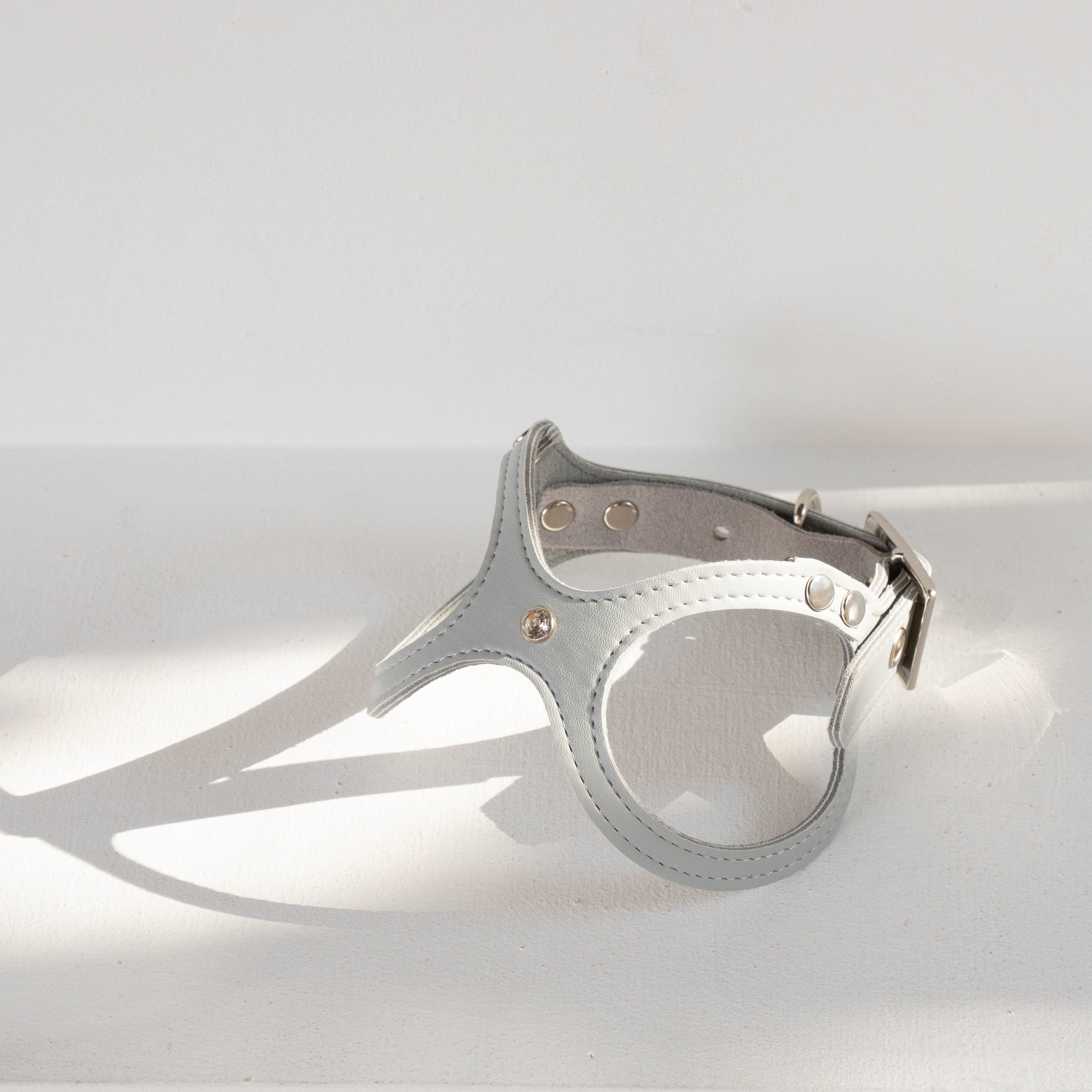 국산 뿌꾸베베 뉴트럴 X형 강아지하네스 가죽 안경하네스 소형견 중형견 가슴줄 이미지 4