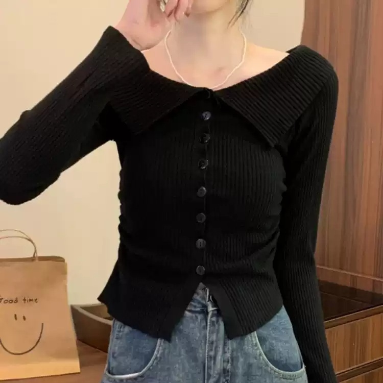 공승연 오프숄더 니트 인스타그램 프렌치 가을 의상 옷 패션 - 상품 이미지