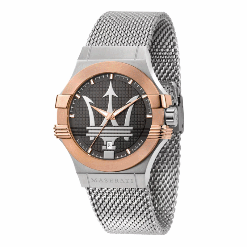 [Italian Design] 마세라티 남자 POTENZA 메탈 클래식 손목 패션 방수 쿼츠 야광시계 블랙/실버