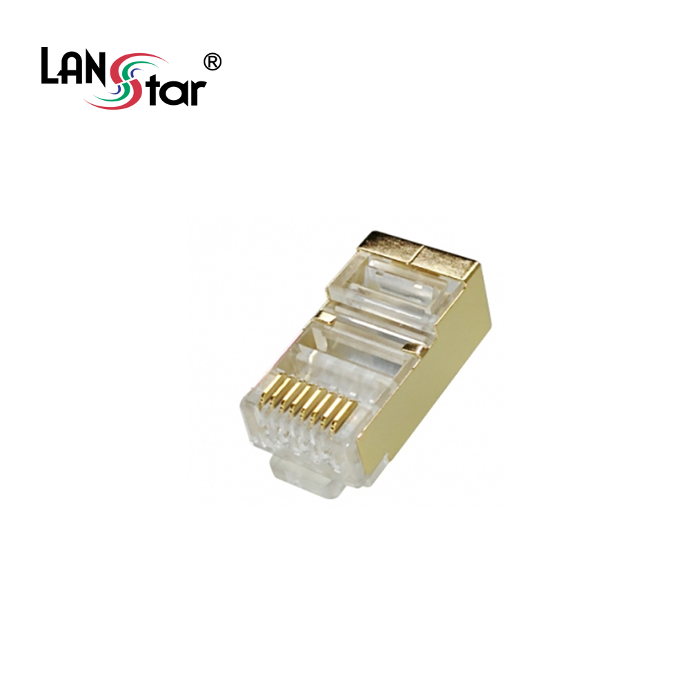 랜스타 LSN-CAT6-STPG 모튤러콘넥터 RJ45 CAT6 STP 골드 100개입 - 메인 이미지