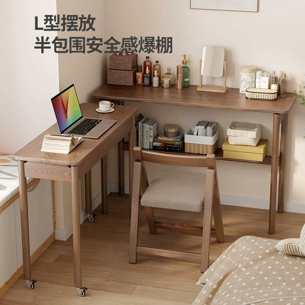 공간활용 책상 테이블 자취방 학생 슬라이딩 멀티 100cm - 상세 이미지 4