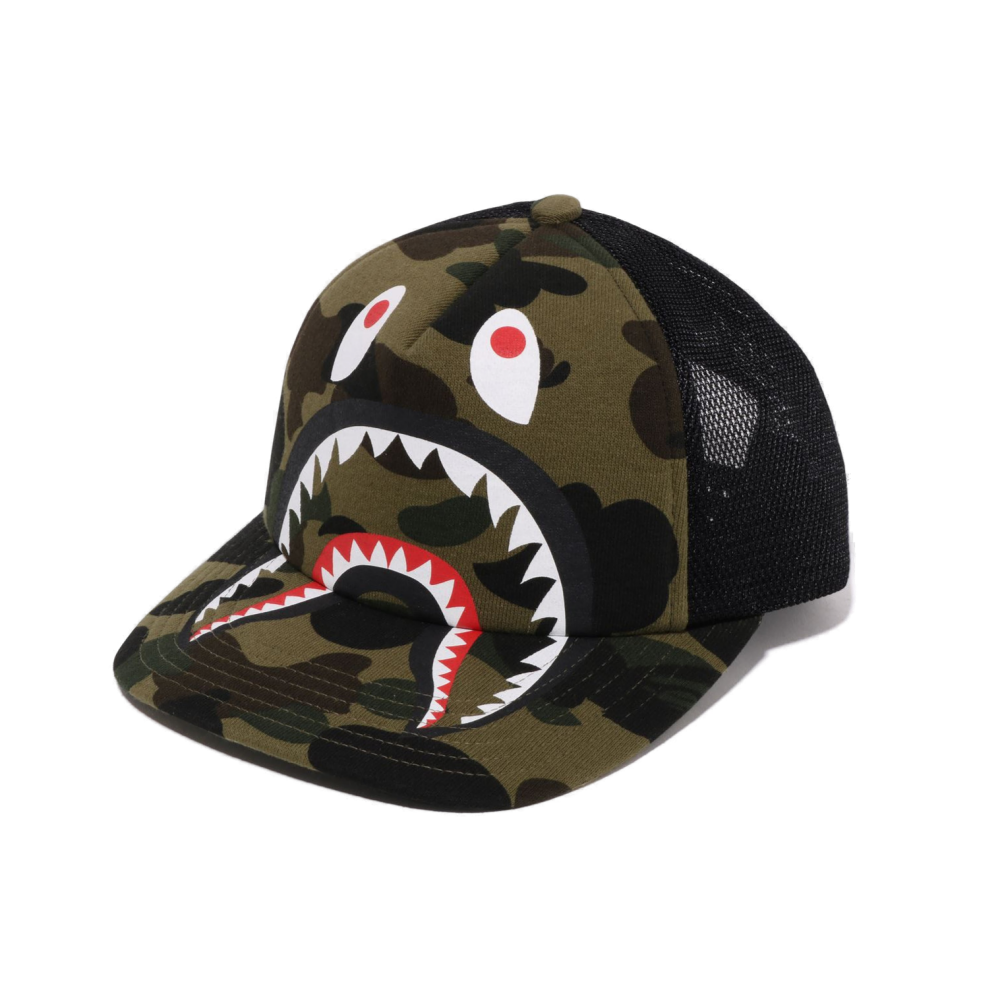 베이프 모자 1ST CAMO SHARK MESH CAP 1K70-180-008 - 상품 이미지