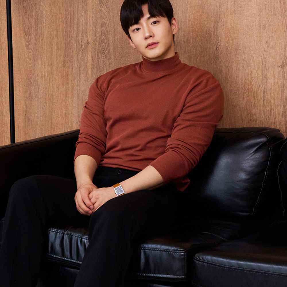 어깨넓어보이는 남자 목티 반목티 폴라티 반폴라 머슬핏 긴팔 티셔츠 - 상품 이미지