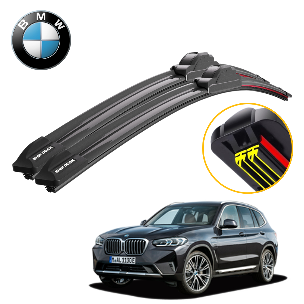 1+1 쉽딱 BMW X3 IX3 전차종 트리플X2 하이브리드 와이퍼 블레이드 윈도우브러쉬 - 메인 이미지