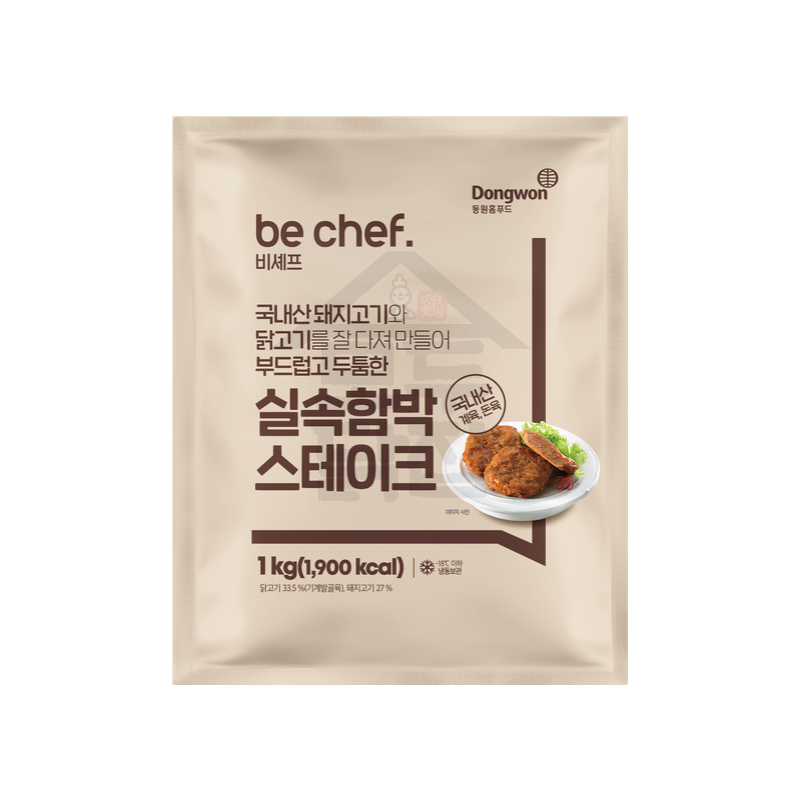 동원 홈푸드 비셰프 알뜰형 실속함박스테이크 1kgx10개 냉동 대용량 - 상세 이미지 2