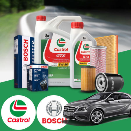 유백몰 A180 W176 CDI (OM607) 디젤 캐스트롤 GTX SP C2/C3 5W30 엔진오일 필터세트 5L iter