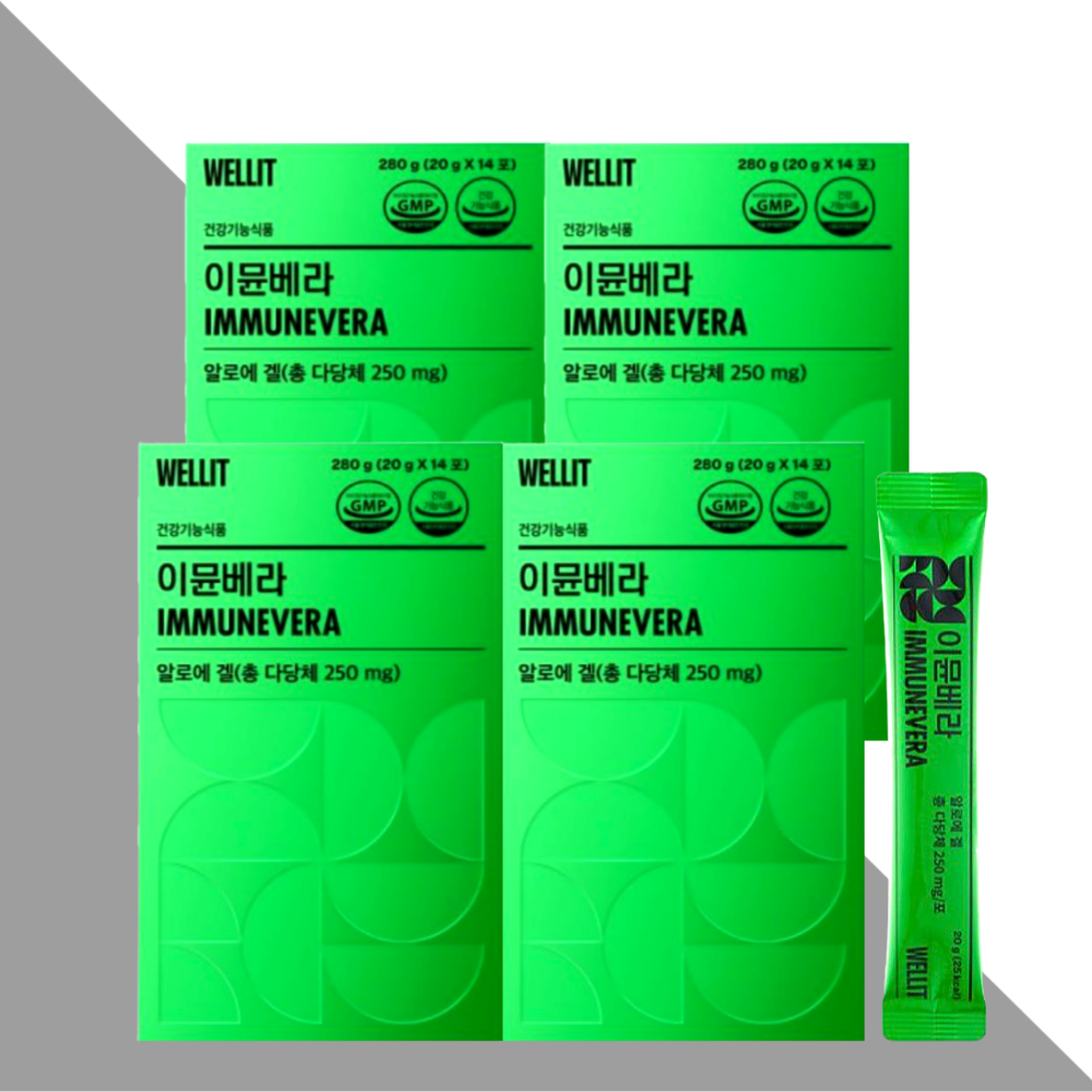 웰릿 이뮨베라 알로에 젤리 베라 겔 14포X4개 - 메인 이미지