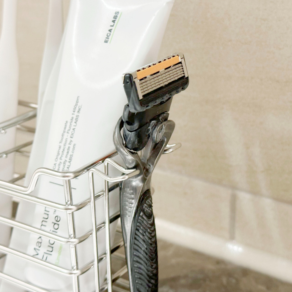 올지 스파이더 칫솔꽂이 면도기 걸이 치약 거치대 통 욕실 화장실 4인 4구, 스텐