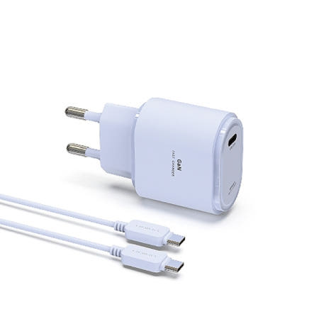 가정용 GAN PD25W 충전기 C타입 1포트 DR-PD25W-T1-CP(C to C케이블 포함)라벤더