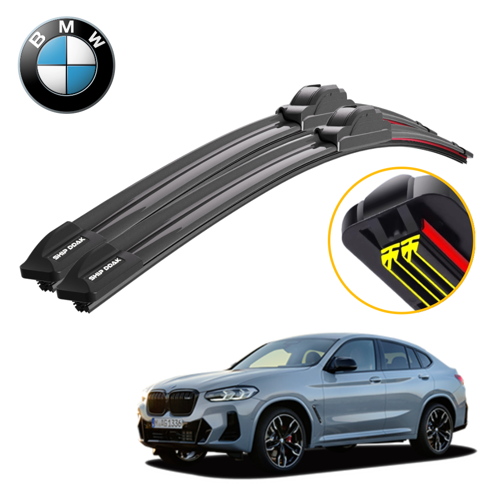 1+1 쉽딱 BMW X4 전차종 트리플X2 하이브리드 와이퍼 블레이드 윈도우브러쉬 - 메인 이미지