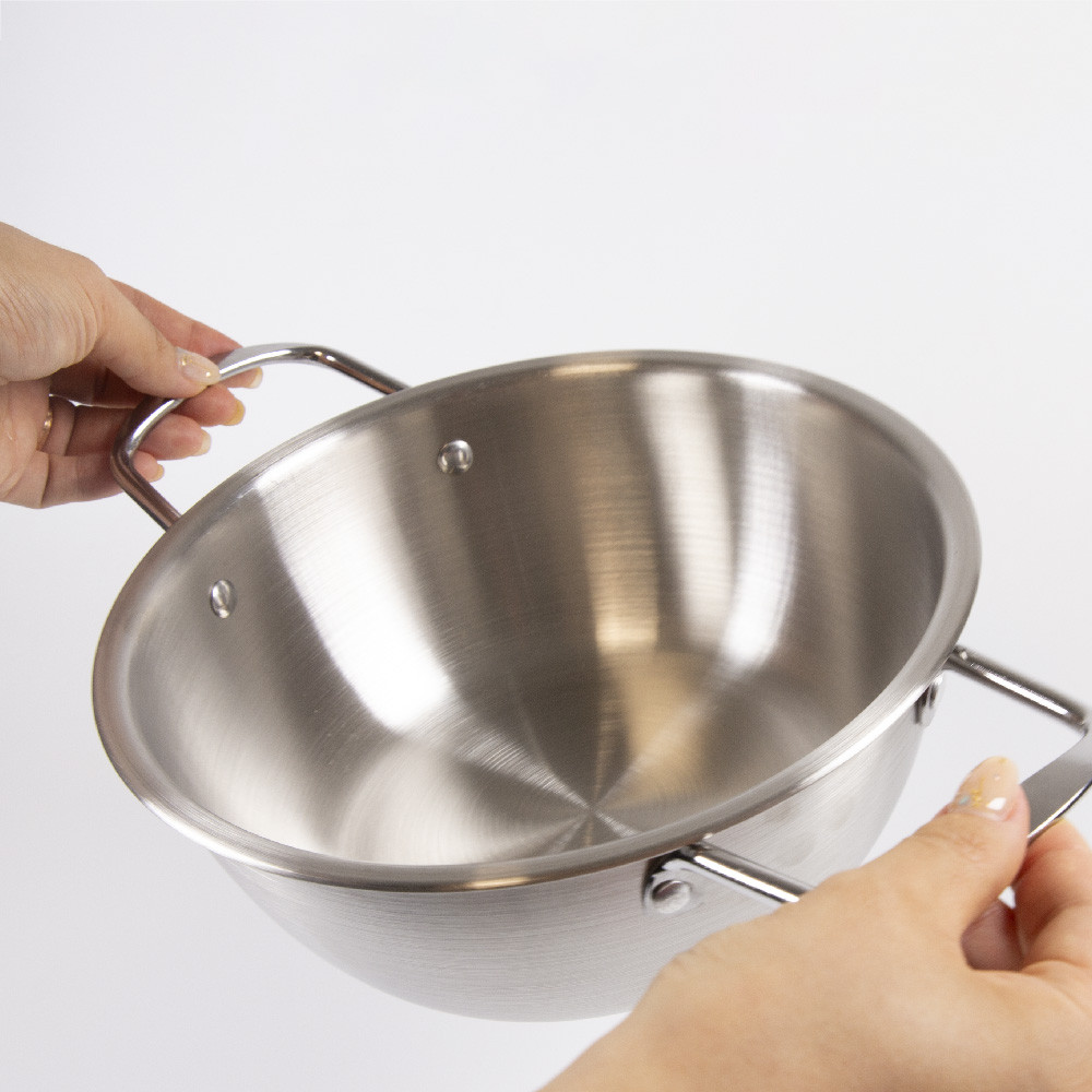 인덕션 라면냄비 양은 스타일 스텐 냄비 실버 22cm - 상세 이미지 4