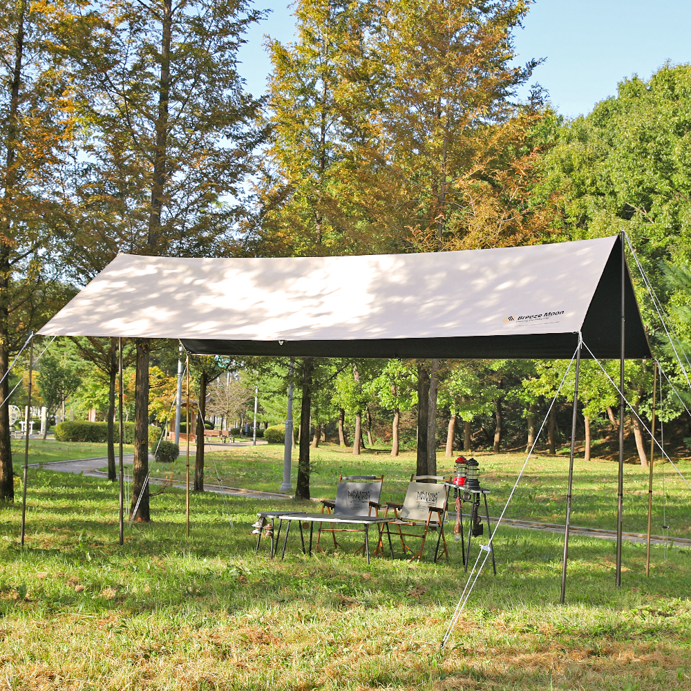 브리즈문 택티컬 그래핀 300D 블랙코팅 렉타 타프 대형 3x5m